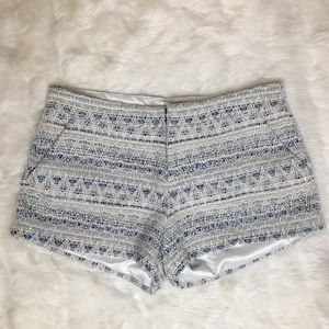 NWT Joie Blue and White Tweed Shorts